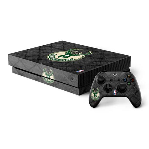 NBA Milwaukee Bucks Rusted Dark Xbox One X Bundle Skin