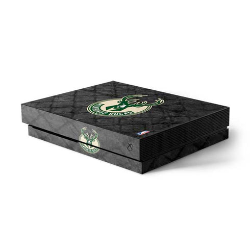 NBA Milwaukee Bucks Rusted Dark Xbox One X Console Skin