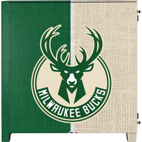 NBA Milwaukee Bucks Split Canvas Corsair 4000D Tempered Glass Mid-Tower ATX Case Skin