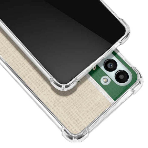 NBA Milwaukee Bucks Split Canvas Galaxy A13 5G Clear Case