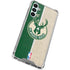 NBA Milwaukee Bucks Split Canvas Galaxy A14 5G Clear Case