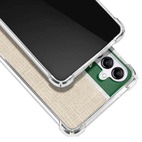 NBA Milwaukee Bucks Split Canvas Galaxy A14 5G Clear Case