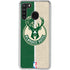 NBA Milwaukee Bucks Split Canvas Galaxy A21 Clear Case