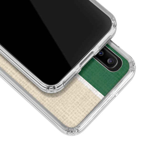 NBA Milwaukee Bucks Split Canvas Galaxy A30 Clear Case