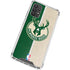 NBA Milwaukee Bucks Split Canvas Galaxy A32 5G Clear Case