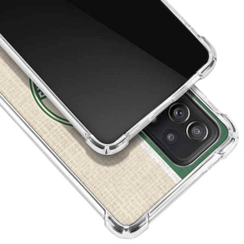 NBA Milwaukee Bucks Split Canvas Galaxy A52 5G Clear Case