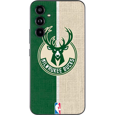 NBA Milwaukee Bucks Split Canvas Galaxy A54 5G Skin
