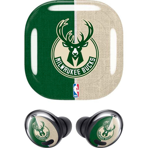 NBA Milwaukee Bucks Split Canvas Galaxy Buds Pro Skin