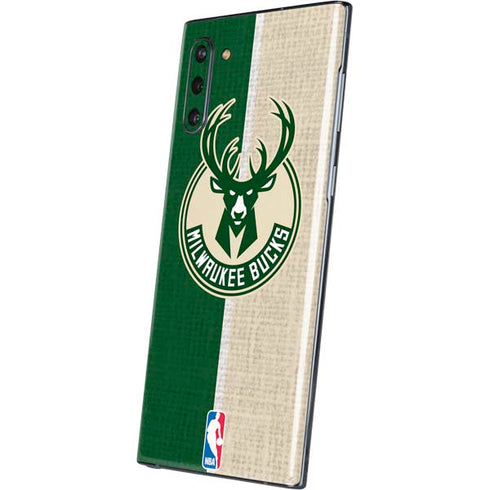 NBA Milwaukee Bucks Split Canvas Galaxy Note 10 Skin