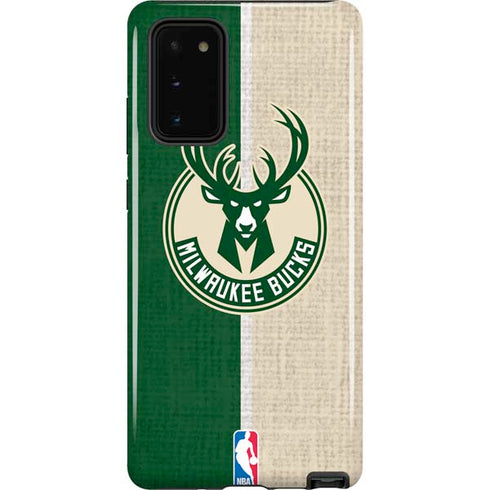 NBA Milwaukee Bucks Split Canvas Galaxy Note20 5G Pro Case