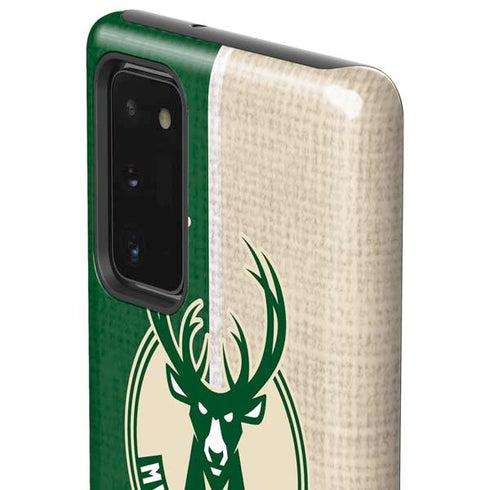 NBA Milwaukee Bucks Split Canvas Galaxy Note20 5G Pro Case