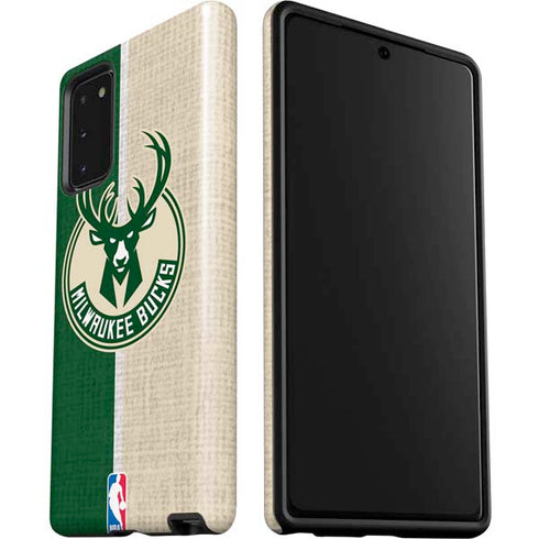 NBA Milwaukee Bucks Split Canvas Galaxy Note20 5G Pro Case