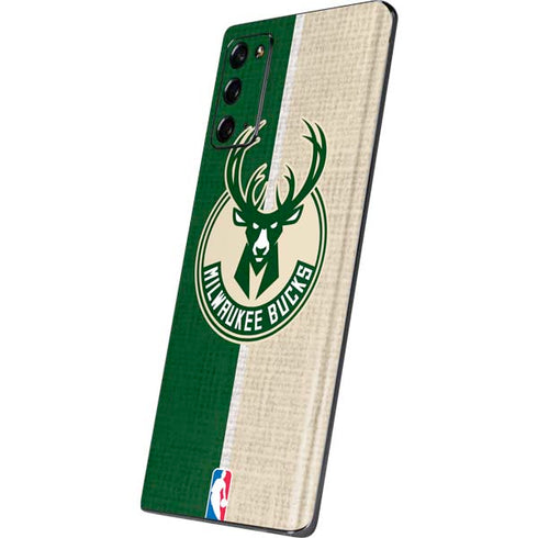 NBA Milwaukee Bucks Split Canvas Galaxy Note20 5G Skin