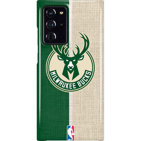 NBA Milwaukee Bucks Split Canvas Galaxy Note20 Ultra 5G Lite Case