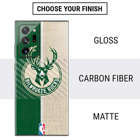 NBA Milwaukee Bucks Split Canvas Galaxy Note20 Ultra 5G Skin