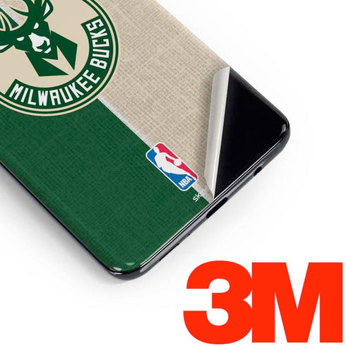 NBA Milwaukee Bucks Split Canvas Galaxy S10 Skin