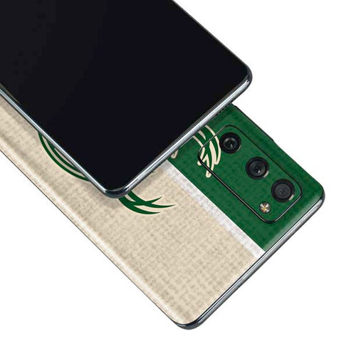 NBA Milwaukee Bucks Split Canvas Galaxy S20 Fan Edition Skin