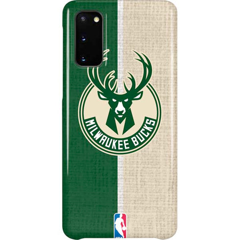 NBA Milwaukee Bucks Split Canvas Galaxy S20 Lite Case