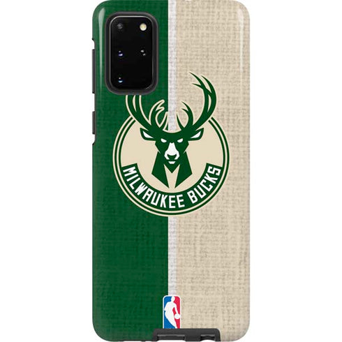 NBA Milwaukee Bucks Split Canvas Galaxy S20 Plus Pro Case