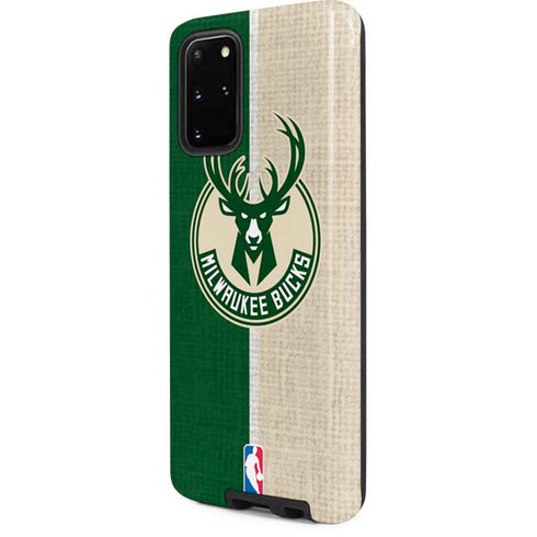 NBA Milwaukee Bucks Split Canvas Galaxy S20 Plus Pro Case