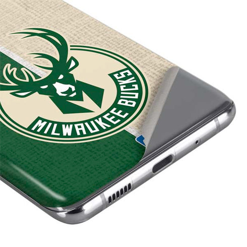 NBA Milwaukee Bucks Split Canvas Galaxy S20 Ultra 5G Skin