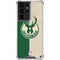 NBA Milwaukee Bucks Split Canvas Galaxy S21 Ultra 5G Clear Case