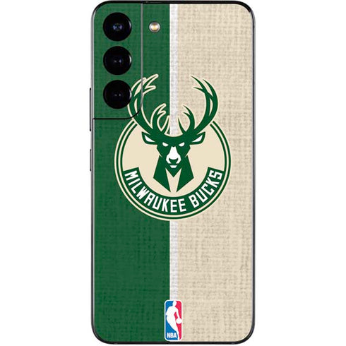 NBA Milwaukee Bucks Split Canvas Galaxy S22 Skin
