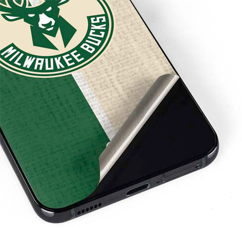 NBA Milwaukee Bucks Split Canvas Galaxy S22 Skin