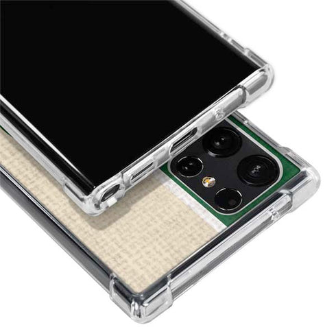 NBA Milwaukee Bucks Split Canvas Galaxy S22 Ultra Clear Case