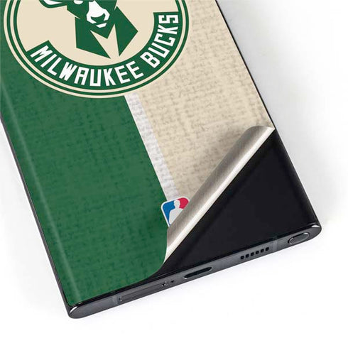 NBA Milwaukee Bucks Split Canvas Galaxy S22 Ultra Skin