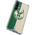 NBA Milwaukee Bucks Split Canvas Galaxy S23 FE Clear Case