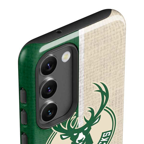 NBA Milwaukee Bucks Split Canvas Galaxy S23 Plus Pro Case