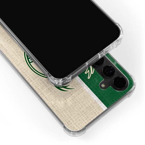 NBA Milwaukee Bucks Split Canvas Galaxy S24 Plus Clear Case