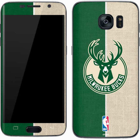 NBA Milwaukee Bucks Split Canvas Galaxy S7 Skin