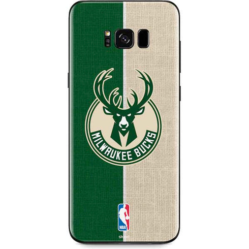 NBA Milwaukee Bucks Split Canvas Galaxy S8 Skin