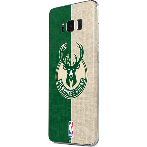 NBA Milwaukee Bucks Split Canvas Galaxy S8 Skin