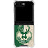 NBA Milwaukee Bucks Split Canvas Galaxy Z Flip5 5G Clear Case