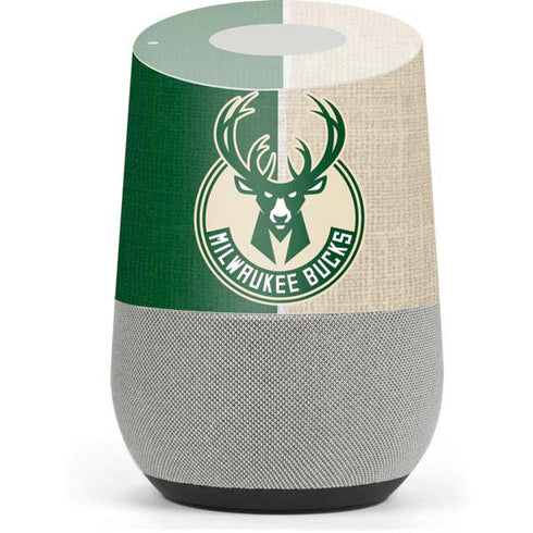 NBA Milwaukee Bucks Split Canvas Google Home Skin
