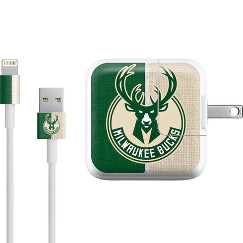 NBA Milwaukee Bucks Split Canvas iPad Charger (10W USB) Skin
