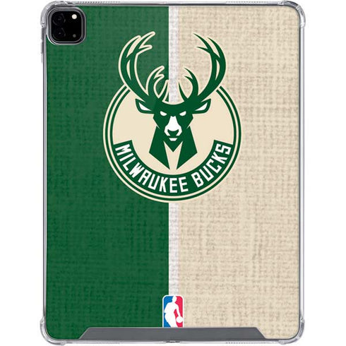 NBA Milwaukee Bucks Split Canvas iPad Pro 12.9in (2020) Clear Case