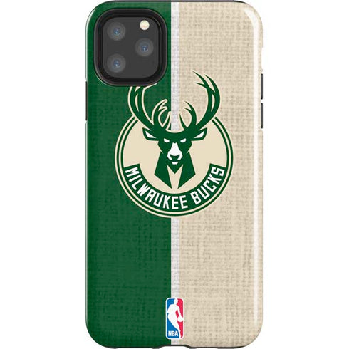 NBA Milwaukee Bucks Split Canvas iPhone 11 Pro Max Impact Case