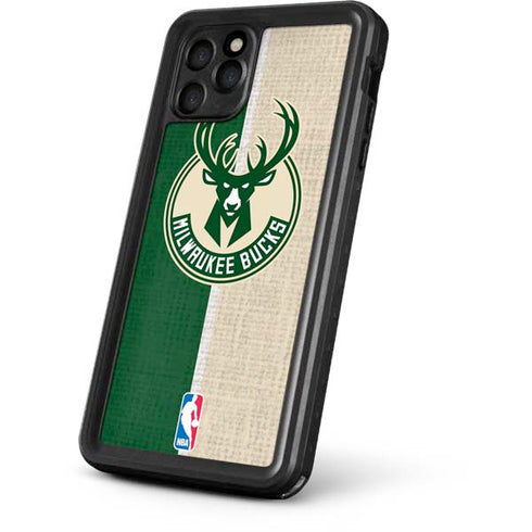 NBA Milwaukee Bucks Split Canvas iPhone 11 Pro Max Waterproof Case