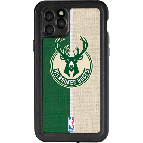 NBA Milwaukee Bucks Split Canvas iPhone 11 Pro Waterproof Case
