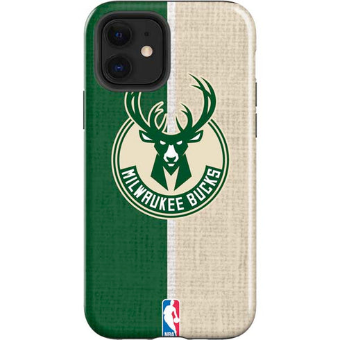 NBA Milwaukee Bucks Split Canvas iPhone 12 Impact Case