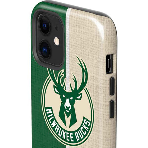 NBA Milwaukee Bucks Split Canvas iPhone 12 Impact Case