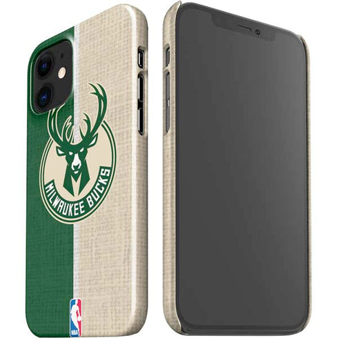 NBA Milwaukee Bucks Split Canvas iPhone 12 Mini Lite Case