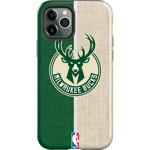 NBA Milwaukee Bucks Split Canvas iPhone 12 Pro Impact Case