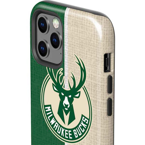 NBA Milwaukee Bucks Split Canvas iPhone 12 Pro Max Impact Case