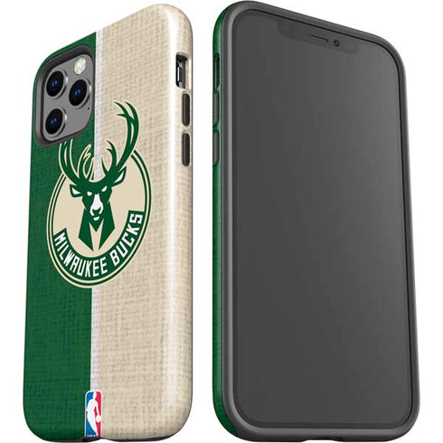 NBA Milwaukee Bucks Split Canvas iPhone 12 Pro Max Impact Case