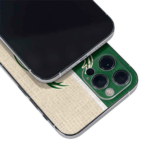 NBA Milwaukee Bucks Split Canvas iPhone 12 Pro Skin